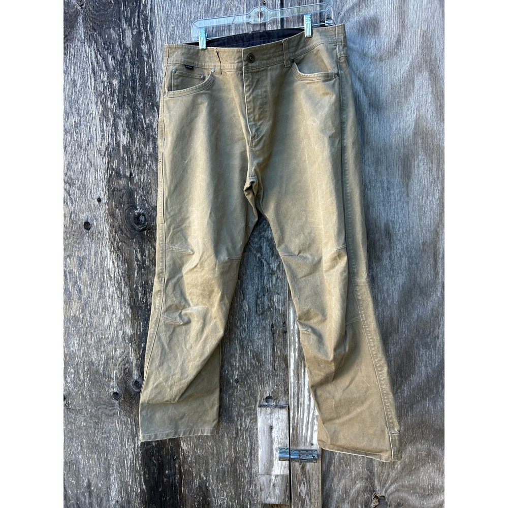 Kuhl Rydr Men 38x32 Khaki Outdoor Hiking Pants Utility Workwear Trail Travel